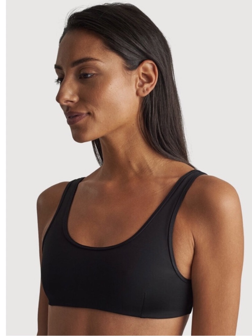 Kit and Ace Kits Scoop Neck Swim Top Black Women’s Medium NWT